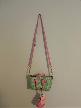 Pink and green spring Juicy Couture bag with coin purse